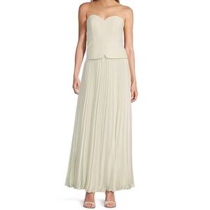 ANTONIO MELANI - Billie Crepe Strapless Pleated Maxi Dress